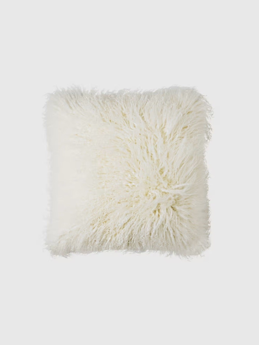 Pier1
3 Ivory Pillows, Luxe Mongolian Lamb Pillow Cover
Size: 20x20